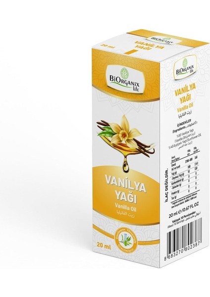 Biorganix Life Vanilya Yağı 20 ml