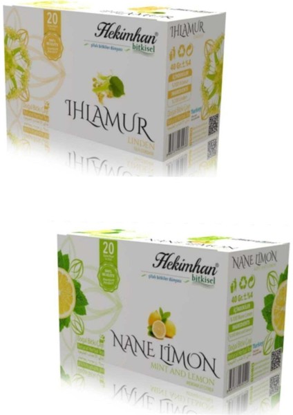 Ihlamur 20'li Süzen Çay ve Nane Limon 20'li Süzen Çay