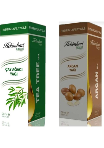 Çay Ağacı Yağı 20 ml ve Argan Yağı 20 ml