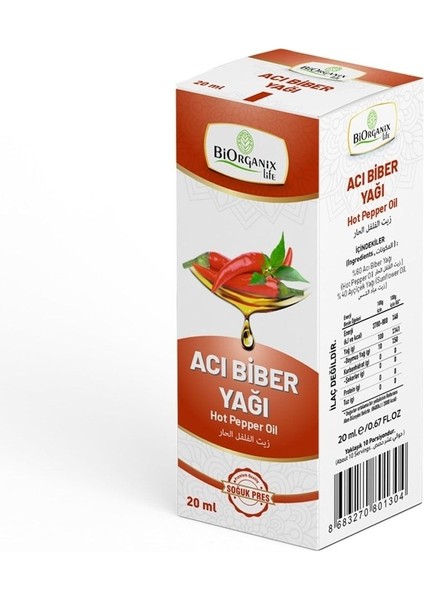 Biorganix Life Acı Biber Yağı 20 ml