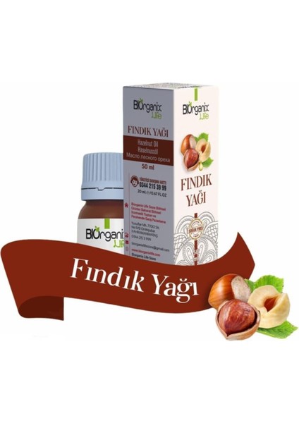 2 Adet Fındık Yağı 50 ml Bıo