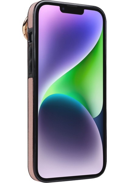 iPhone 14 Pu Deri+Tpu Anti-Drop Plajed Telefon Kılıfı (Yurt Dışından)