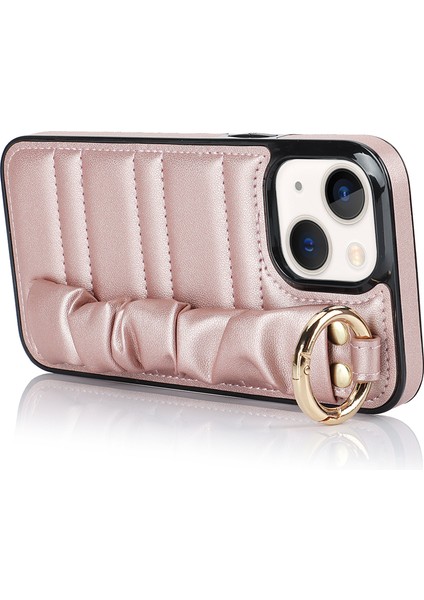 iPhone 14 Pu Deri+Tpu Anti-Drop Plajed Telefon Kılıfı (Yurt Dışından)