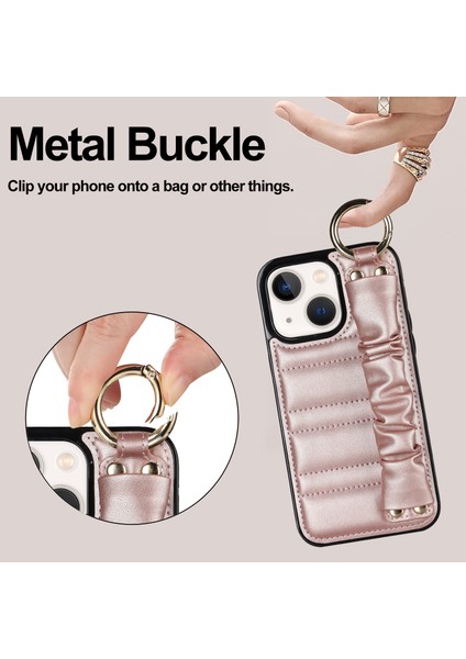 iPhone 14 Pu Deri+Tpu Anti-Drop Plajed Telefon Kılıfı (Yurt Dışından)