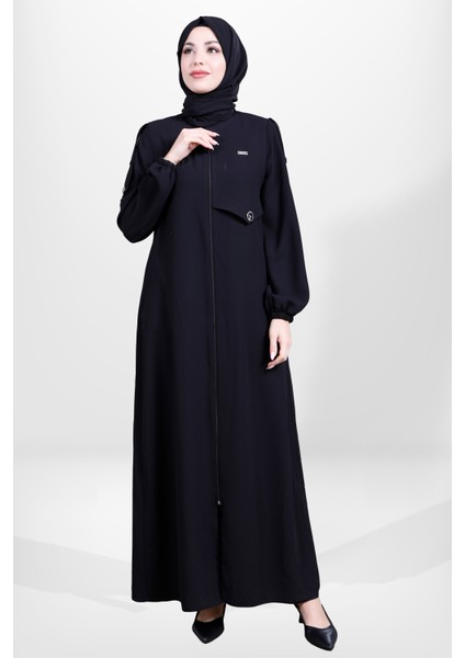 3885 Tesettür Siyah Ferace