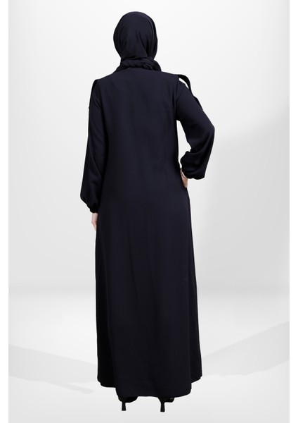 3885 Tesettür Siyah Ferace