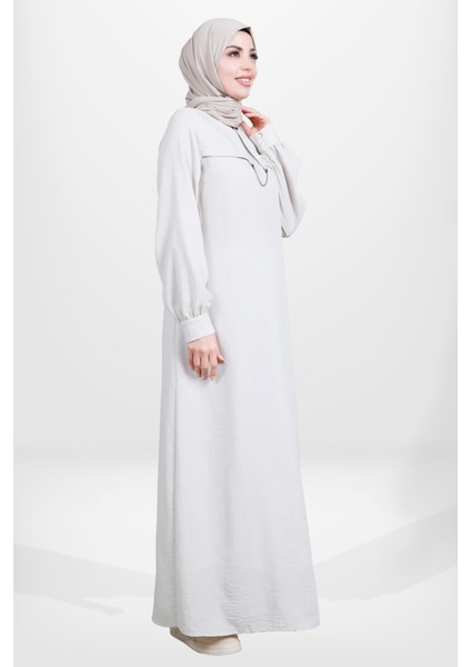 5629 Tesettür Zincirli Taş Elbise