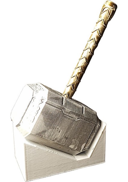 Marvel Thor'un Çekici Mjolnir ve Standı - Dekoratif Hediyelik