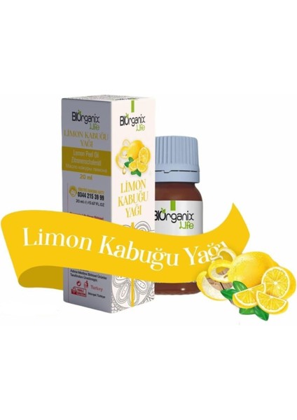 Biorganix Life 6 Adet Limon Kabuğu Yağı 20 ml Bıo