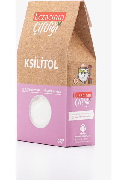 Eczacının Çiftliği Ksilitol Doğal Tatlandırıcı 250 gr x 6 Adet - Xylitol / Ketojenik, Vegan Diyete Uygundur