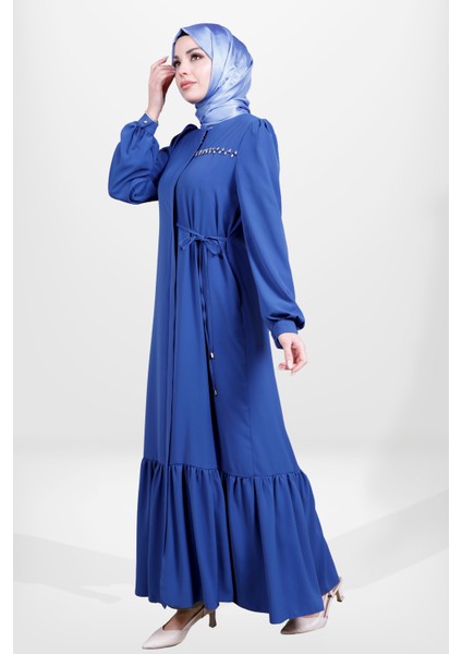 3877 Tesettür Indigo Ferace fiyatları