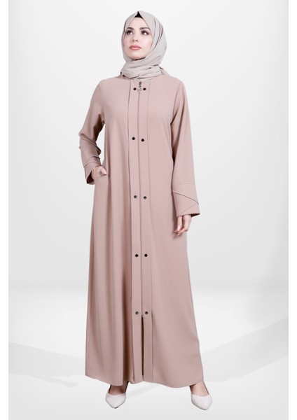 3964 Tesettür Vizon Kuşgözü Ferace