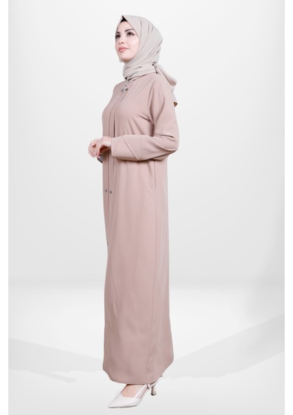 3964 Tesettür Vizon Kuşgözü Ferace modelleri