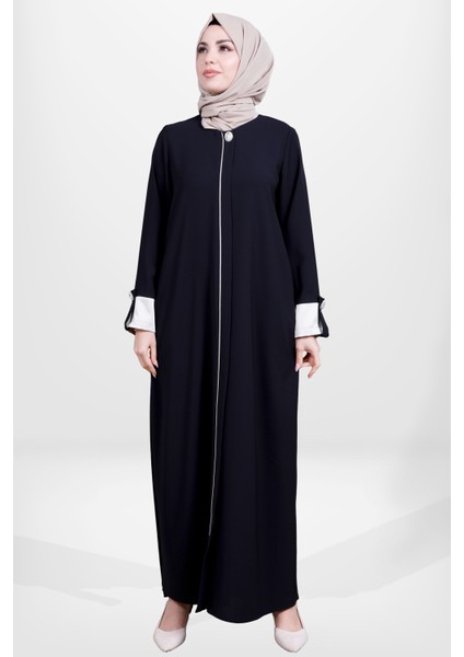 3878 Tesettür Siyah Ferace