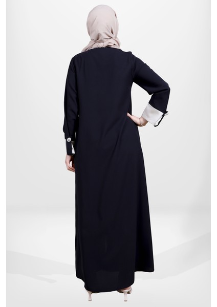 3878 Tesettür Siyah Ferace