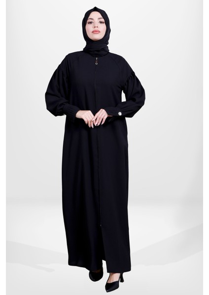 3945 Tesettür Siyah Ferace