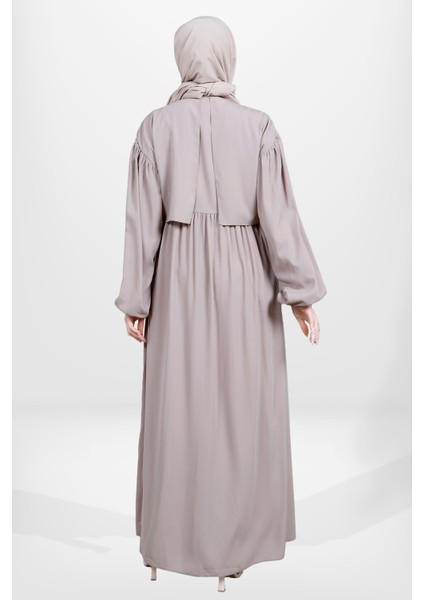 3918 Tesettür Bej Bolerolu Ferace fırsatları