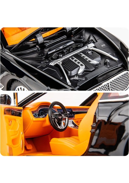 1/24 Bentley Continental Gt Model Araba Için Uyumlu Alaşım Döküm Oyuncak Araba Koleksiyonu Ses ve Işık Kapısı ile Geri Çekin Oyuncak Araçlar Kız Erkek Hediye Için Açılabilir (Siya (Yurt Dışından) fırsatları