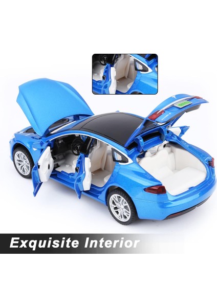Oyuncak Arabalar Model S Kapısı Açık Işık ve Ses ile Döküm Metal Model Arabalar Erkek ve Kız Çocuklar Için Geri Çekin Araba Oyuncakları 3-12 Yaş (Mavi)1 (Yurt Dışından) fiyatları
