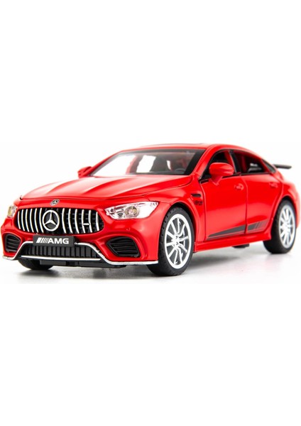 1/32 Benz Amg GT63 Model Araba Çinko Alaşımlı Döküm Koleksiyon Oyuncak Araba Işık ve Ses ile Geri Çekin Oyuncak Araç 3+ Yaş Çocuklar Için (Kırmızı) (Yurt Dışından)