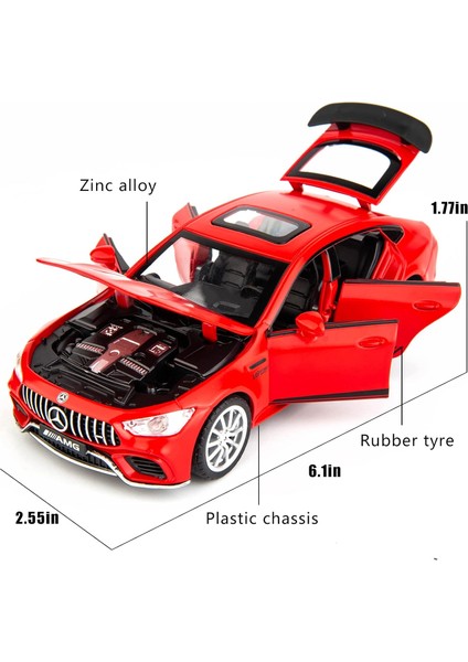 1/32 Benz Amg GT63 Model Araba Çinko Alaşımlı Döküm Koleksiyon Oyuncak Araba Işık ve Ses ile Geri Çekin Oyuncak Araç 3+ Yaş Çocuklar Için (Kırmızı) (Yurt Dışından) fiyatları