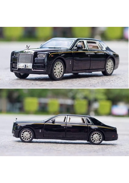 Alaşım Koleksiyonluk Rolls-Royce Phantom Model Oyuncak Araba, 1/32 Ölçekli Pres Döküm Araç Modeli Geri Çekin Araçlar Sesli ve Işıklı Phantom Oyuncak, Araba Logosu Katlanabilir1 (Yurt Dışından) modelleri