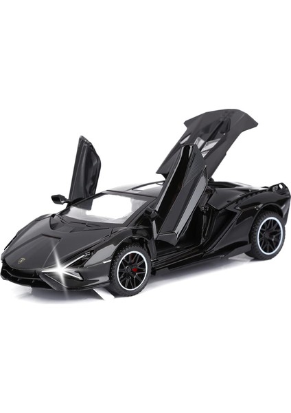 Oyuncak Arabalar Lambo Sian Fkp3 Işıklı ve Sesli Metal Model Araba Geri Çekilebilir Oyuncak Araba 3+ Yaş Erkek Çocuklar Için (Siyah)1 (Yurt Dışından)