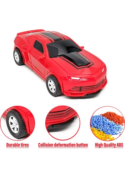 Dönüşen Oyuncak Araba - Robot Araba Oyuncak 2'si 1 Arada Deformasyon Arabası - Sürtünmeyle Çalışan Araba Kamyon Oyuncakları1 (Yurt Dışından)