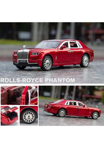 Alaşım Koleksiyonluk Rolls-Royce Phantom Model Oyuncak Araba, 1/32 Ölçekli Pres Döküm Araç Modeli Geri Çekin Araçlar Sesli ve Işıklı Phantom Oyuncak, Araba Logosu Katlanabilir1 (Yurt Dışından) modelleri