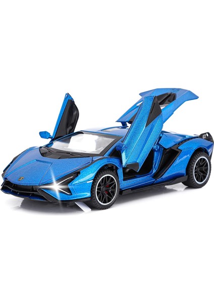 Oyuncak Arabalar Lambo Sian Fkp3 Işıklı ve Sesli Metal Model Araba Geri Çekmeli Oyuncak Araba 3+ Yaş Erkek Çocuklar Için (Mavi)1 (Yurt Dışından)