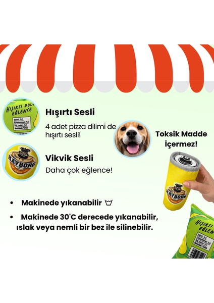 Market Köpek Oyuncak Seti 2 Adet Sesli Köpek Oyuncakları Peluş Cips ve Peluş Kutu Içecek indirimleri