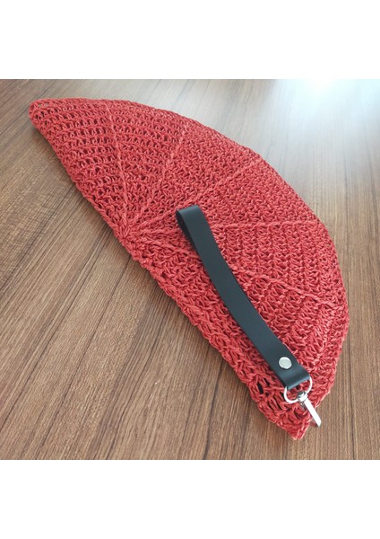 Kırmızı Yazlık Hasır Kadın El Çantası 41 x 21 fiyatları