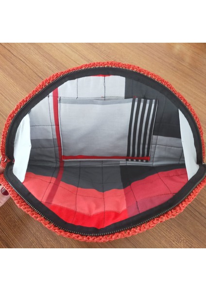 Kırmızı Yazlık Hasır Kadın El Çantası 41 x 21 fırsatları