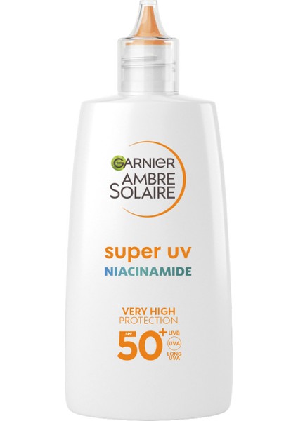 Ambre Solaire Super UV Niasinamid Cilt Kusurları Karşıtı Günlük Güneş Koruyucu Fluid Krem SPF50+ 40ML