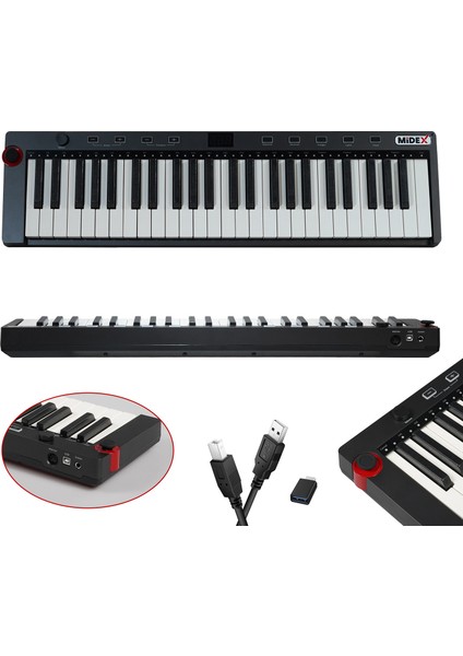 Impressive Paket 6 Monitör Mikrofon Ses Kartı Kulaklık Midi Klavye Pad Controller Stüdyo Ekipmanları Seti