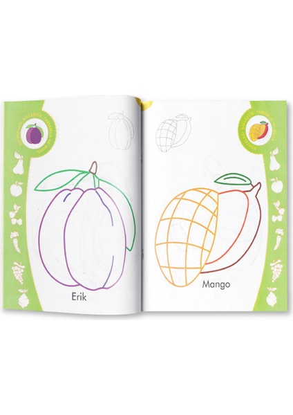 Okul Öncesi Boyamalı Alıştırma Set 1 - 5 Kitap modelleri