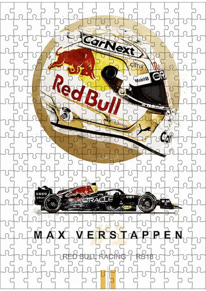 Ahşap Mdf Puzzle Yapboz Max Verstappen Formula 1 255 Parça 35*50 cm