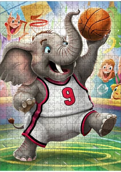 Ahşap Mdf Puzzle Yapboz Basketbol Oynayan Film 500 Parça 50*70 cm