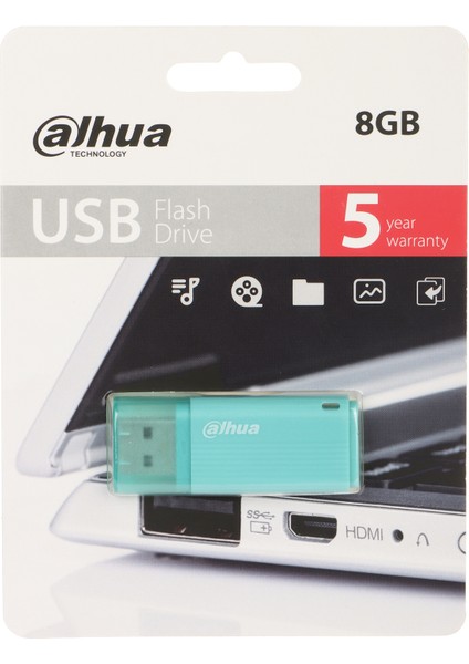 8gb Kapaklı USB Flash Bellek U126 Yeşil