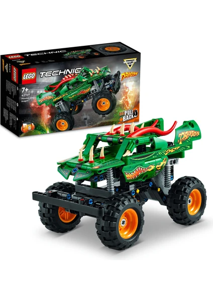 LEGO® Technic Monster Jam Dragon 42149 - Oyuncak Kamyonları Seven 7 Yaş ve Üzeri Çocuklar için 2#si 1 Arada Model (217 Parça)