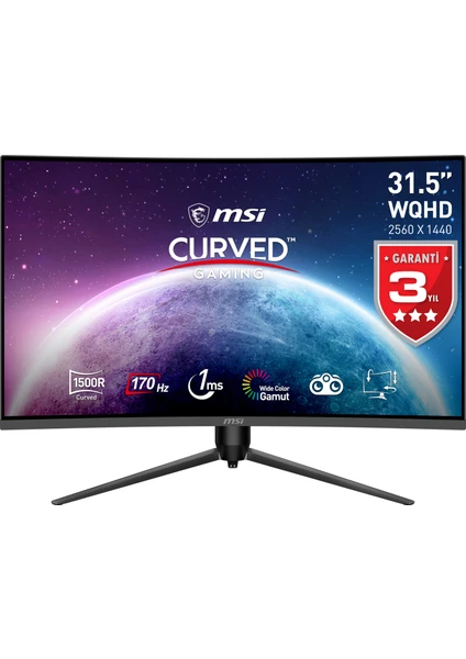 31.5" G32CQ5P 2560x1440 (WQHD) CURVE 1500R VA 170HZ 1MS ADAPTIVE-SYNC  GAMING MONITOR