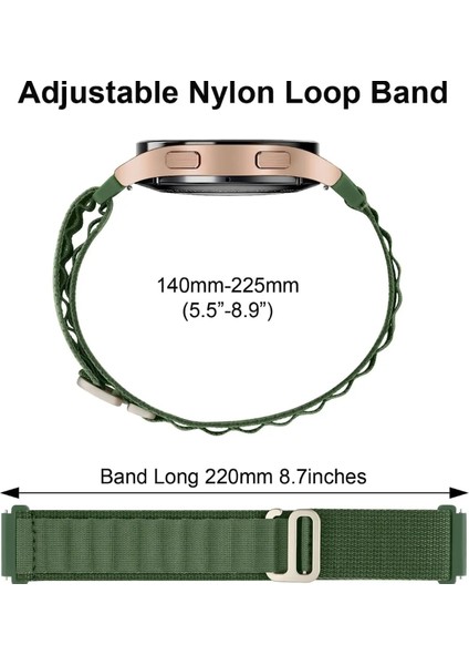 Date 3 Mate Uyumlu Kordon Alpine Loop Bez Kordon 22MM
