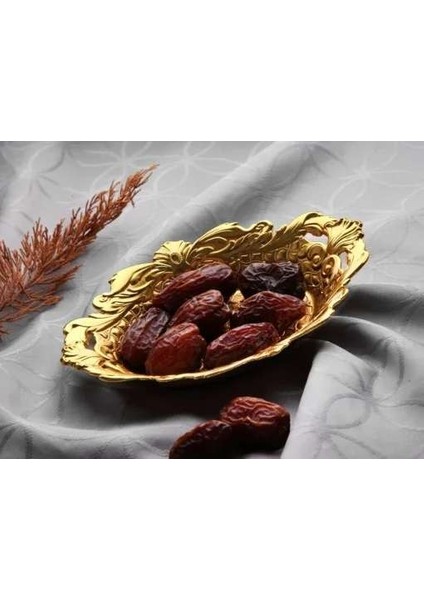 Damla Altın Renk Çerez-Hurma Kasesi