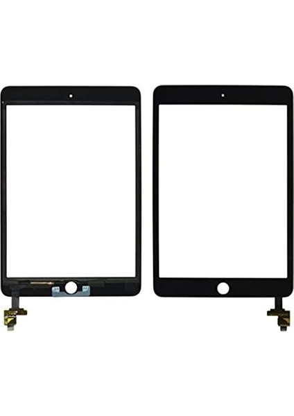 Ipad Mini 3 A1599 A1600 Uyumlu Home Butonsuz Siyah Dokunmatik