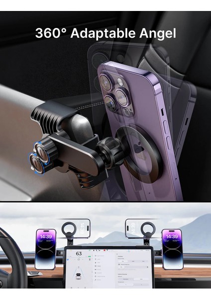 Premium Serisi Tesla Için Model S / x / Y / 3 ile Uyumlu Manyetik Telefon Tutucu Magsafe Uyumlu Araç Içi Telefon Tutucu fiyatları