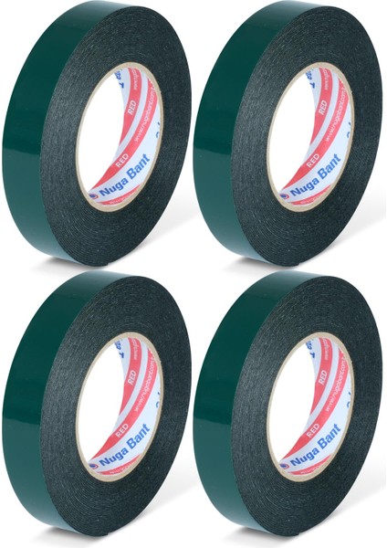 Çift Taraflı Kopük Bandı 25 mm x 10 mt 4 Adet