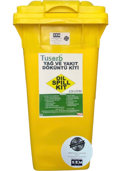- Semedis Yağ Döküntü Kiti 250 Litre
