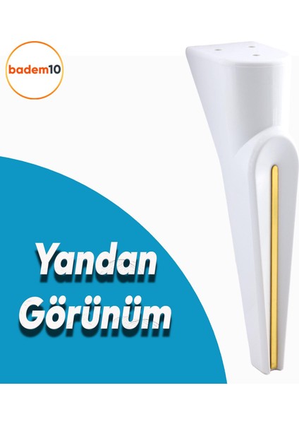 Nota Mobilya Kanepe Sehpa Tv Ünitesi Koltuk Ayağı Baza Ayakları Beyaz Altın Gold Sarı 23 cm modelleri