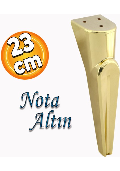 Nota Mobilya Kanepe Sehpa Tv Ünitesi Koltuk Ayağı Baza Ayakları Altın Gold 23 cm