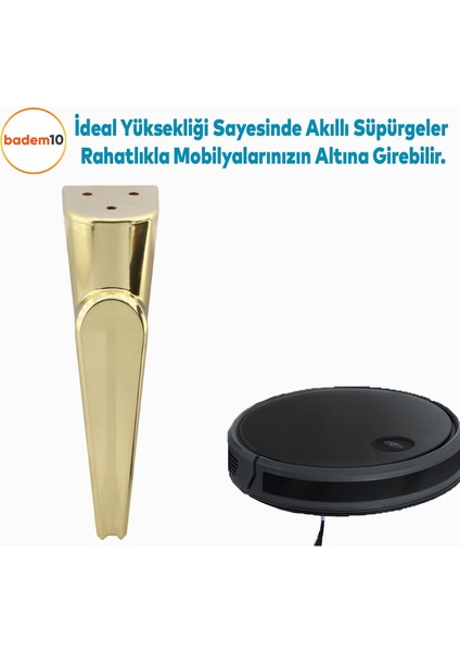 Nota Mobilya Kanepe Sehpa Tv Ünitesi Koltuk Ayağı Baza Ayakları Altın Gold 23 cm indirimleri